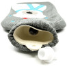 Bear embroidered grey knitted waterbath