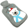 Bear embroidered grey knitted waterbath
