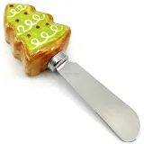 Steel Butter Knife with Fir Tree Ceramic Handle