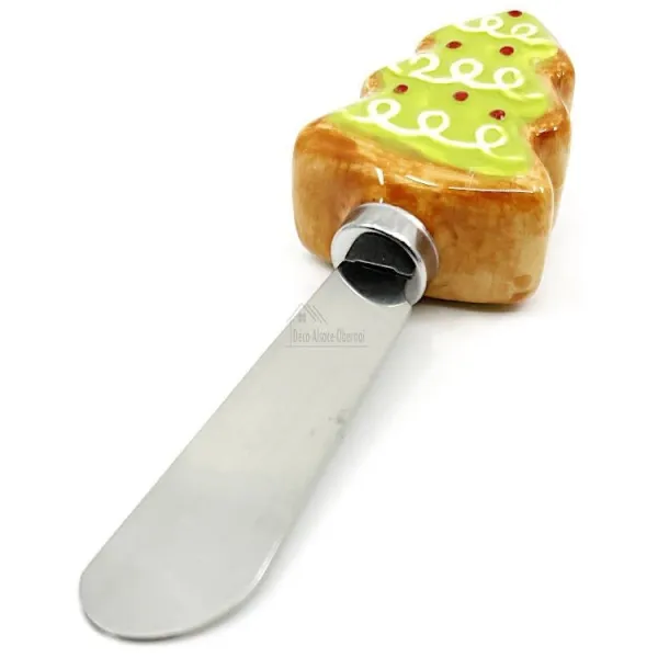 Steel Butter Knife with Fir Tree Ceramic Handle
