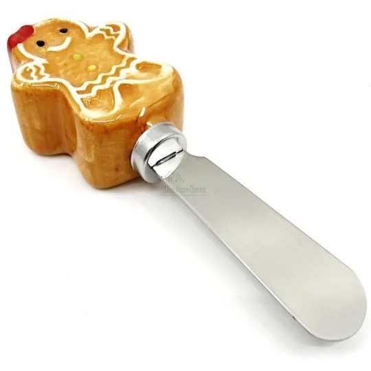 Couteau à Beurre Acier et manche en Céramique décor Pain d'Epices