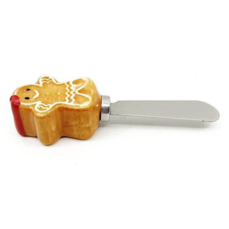 Couteau à Beurre Acier et manche en Céramique décor Pain d'Epices