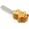 Stainless Steel Butter Knife with Gingerbread Design Ceramic Handle