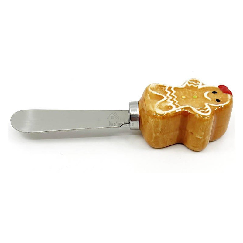 Couteau à Beurre Acier et manche en Céramique décor Pain d'Epices