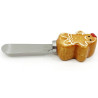 Stainless Steel Butter Knife with Gingerbread Design Ceramic Handle