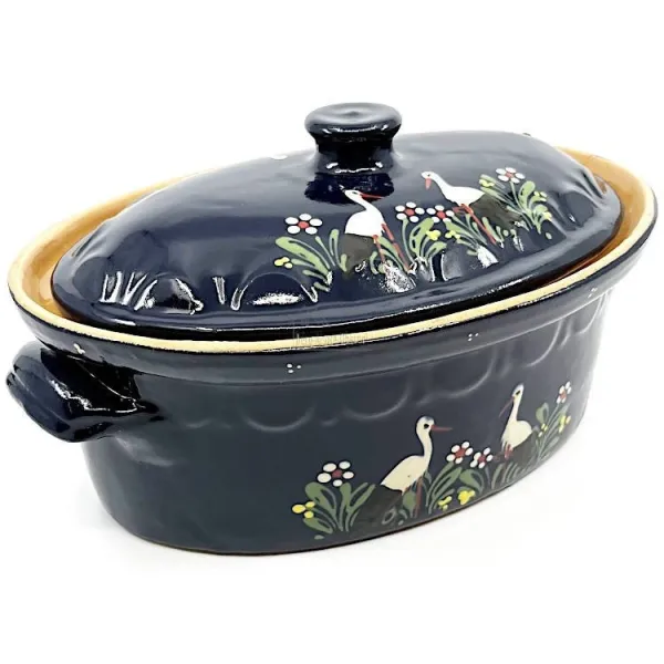 Soufflenheim Blaue Baeckeoffe Terrine Stork 30 cm