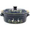 Terrine à Baeckeoffe Bleu de Soufflenheim Cigogne 30 cm