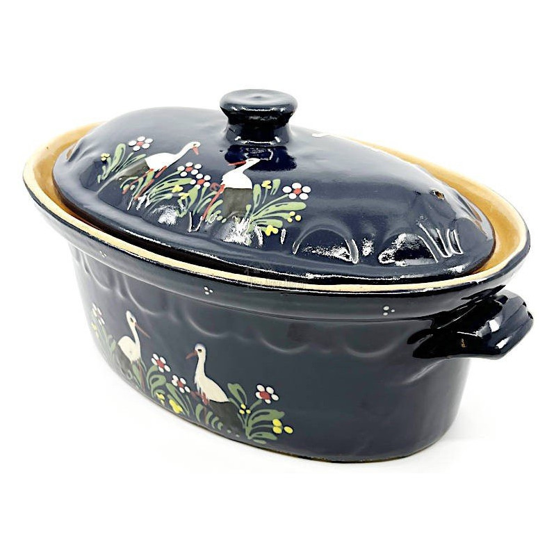 Terrine à Baeckeoffe Bleu de Soufflenheim Cigogne 30 cm