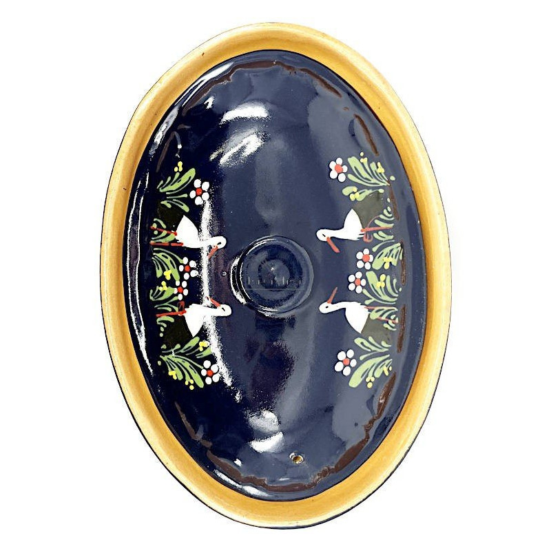 Terrine à Baeckeoffe Bleu de Soufflenheim Cigogne 30 cm