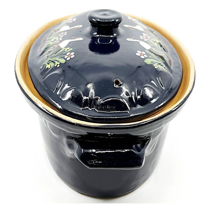 Terrine à Baeckeoffe Bleu de Soufflenheim Cigogne 30 cm