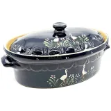 Soufflenheim Blaue Baeckeoffe Terrine Storch 37 cm