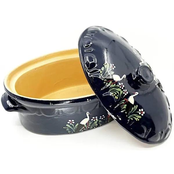 Soufflenheim Blaue Baeckeoffe Terrine Stork 37 cm
