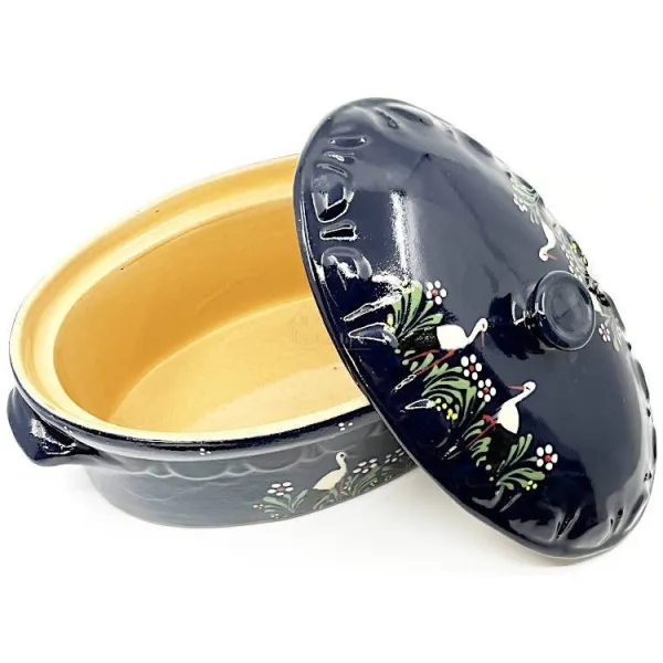 Terrine à Baeckeoffe Bleu de Soufflenheim Cigogne 37 cm