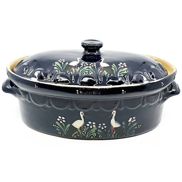Terrine à Baeckeoffe Bleu de Soufflenheim Cigogne 37 cm