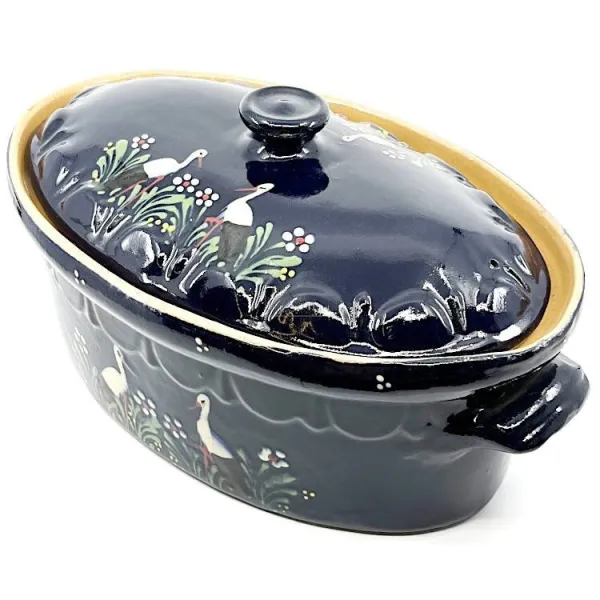 Soufflenheim Blaue Baeckeoffe Terrine Stork 37 cm