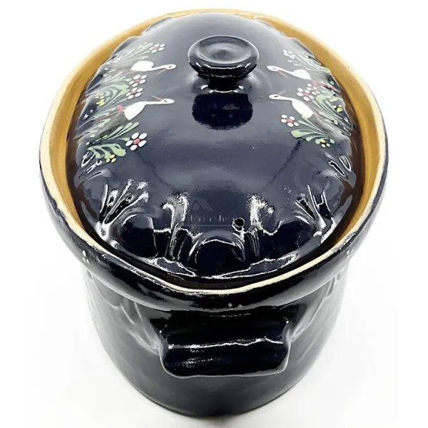 Terrine à Baeckeoffe Bleu de Soufflenheim Cigogne 37 cm