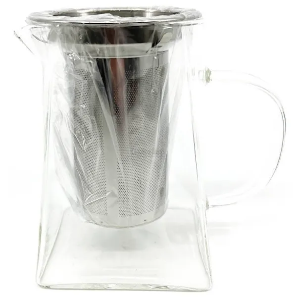 Teekanne aus Glas mit Infusionsfilter aus Edelstahl 750 ml
