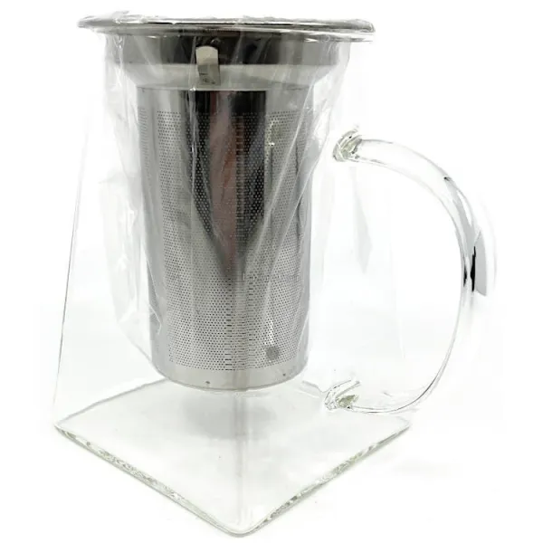 Teekanne aus Glas mit Infusionsfilter aus Edelstahl 750 ml