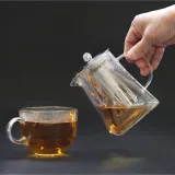 Teekanne aus Glas mit Infusionsfilter aus Edelstahl 750 ml