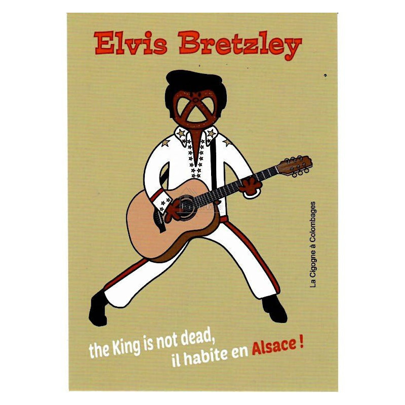 Carte Postale Humoristique Elvis Bretzley