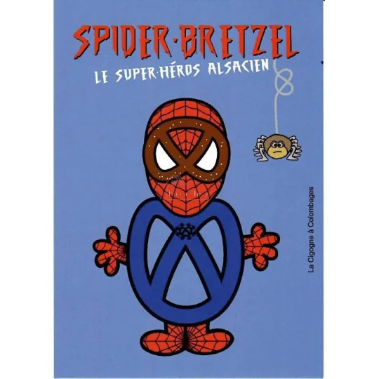 Carte Postale Humoristique Spider Bretzel