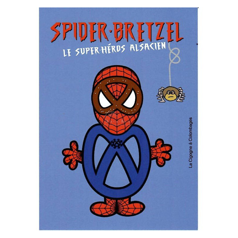 Carte Postale Humoristique Spider Bretzel