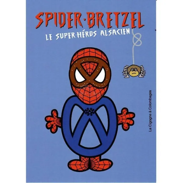 Humorous Postcard Spider Bretzel