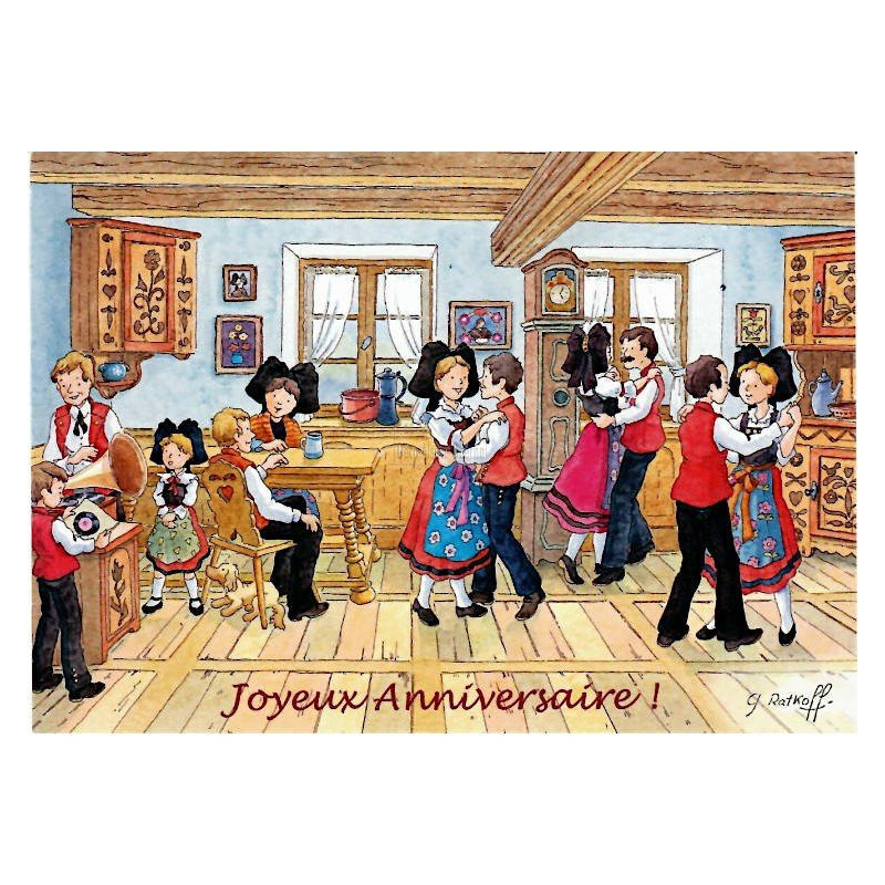 Carte Postale Joyeux Anniversaire la Danse Georges Ratkoff