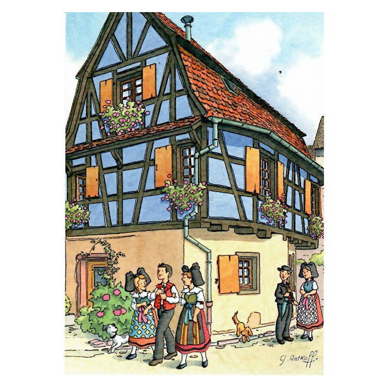 Carte Postale Village de Kientzheim Georges Ratkoff