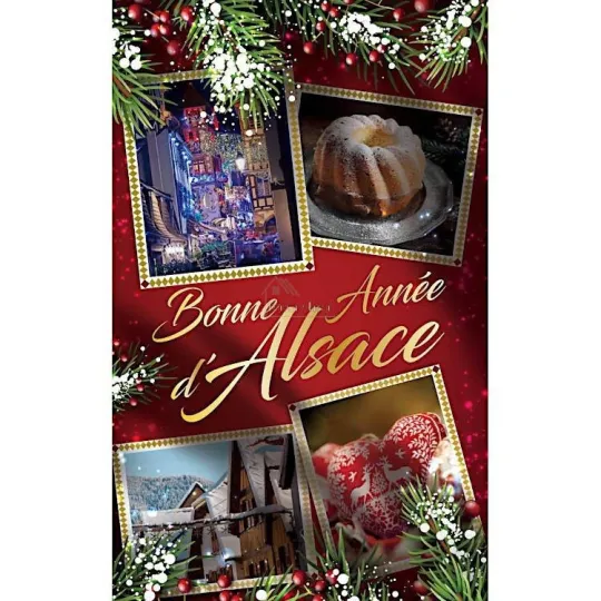 6 Wenskaarten Elzas Kleine Formaten met Enveloppen