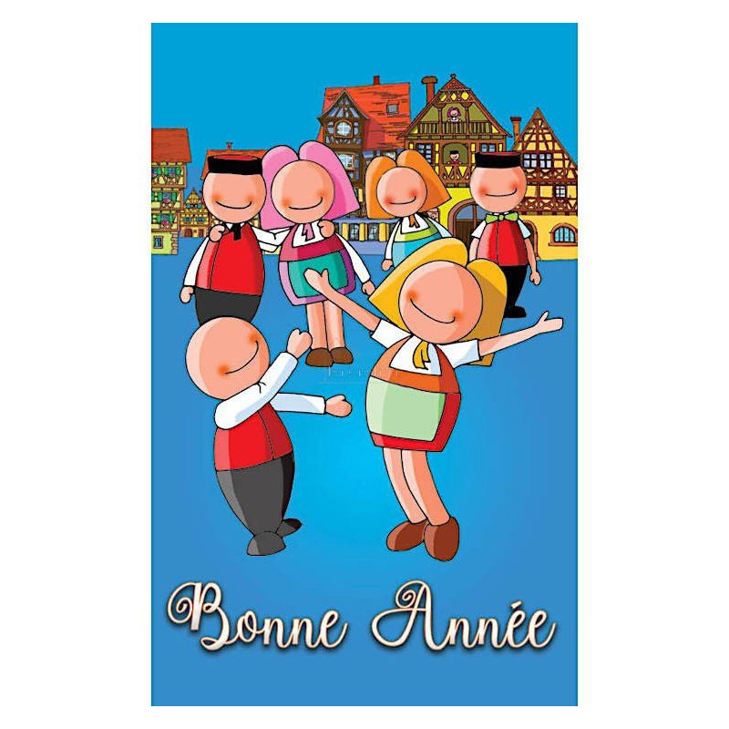 6 Cartes de Voeux Mignonnettes Jeannala et Seppala avec Enveloppes