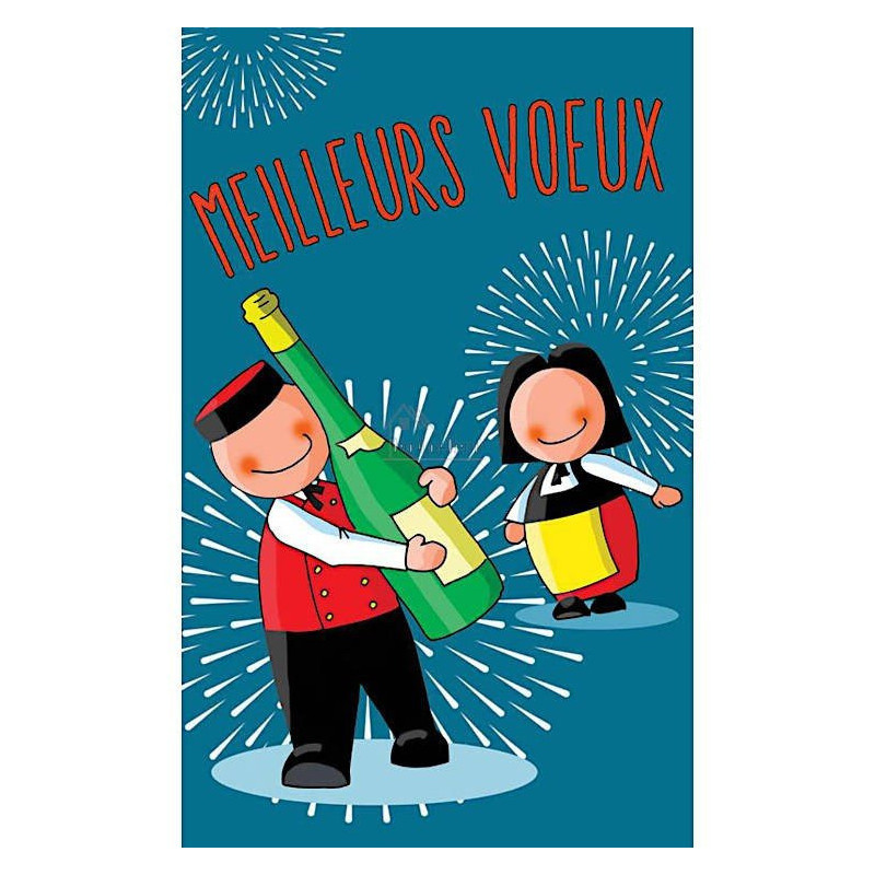 6 Cartes Meilleurs Voeux Mignonnettes Jeannala et Seppala avec Enveloppes
