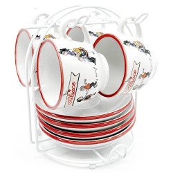 Set de 4 Tasses Expresso en Céramique Georges Ratkoff