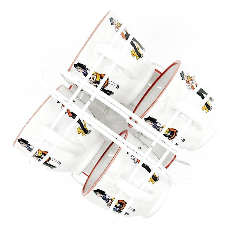 Set aus 4 Espressotassen aus Keramik Georges Ratkoff
