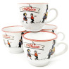 Set aus 4 Espressotassen aus Keramik Georges Ratkoff