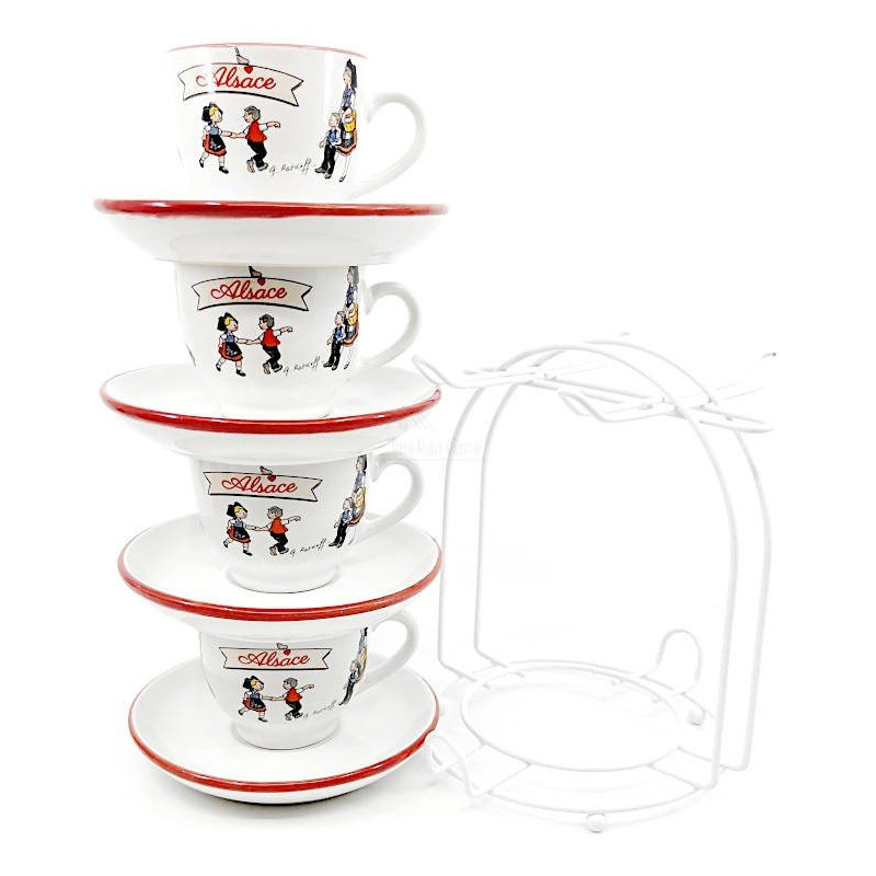 Set aus 4 Espressotassen aus Keramik Georges Ratkoff