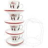 Set aus 4 Espressotassen aus Keramik Georges Ratkoff