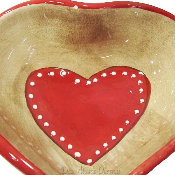 Ceramic Cup with Hearts of Alsace decor