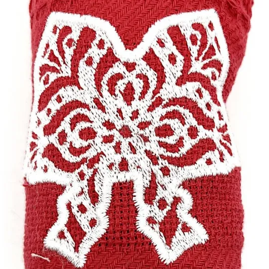 Rode Keukendoek Honingraat Geborduurde Elzasser Muts