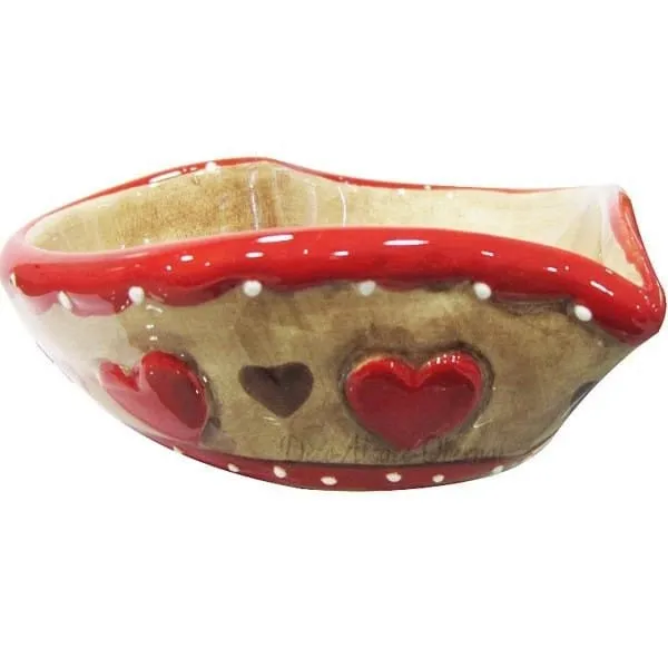 Coupelle en Céramique décor Coeurs d'Alsace