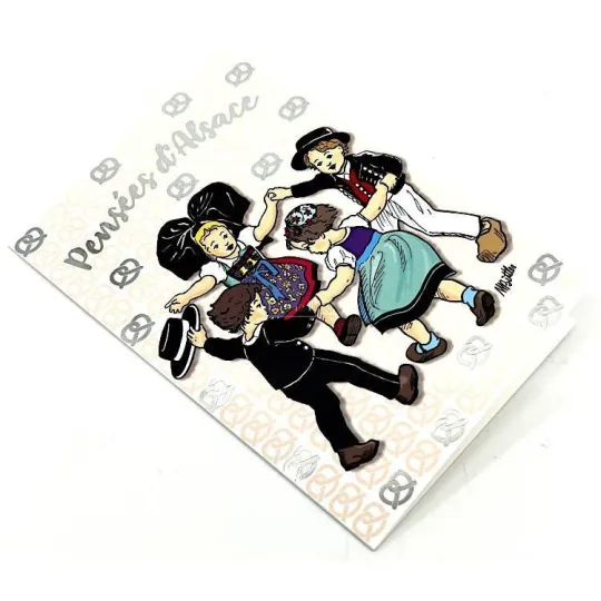 Zilveren Wenskaart Gedachte aan Elzas ronde van Kinderen