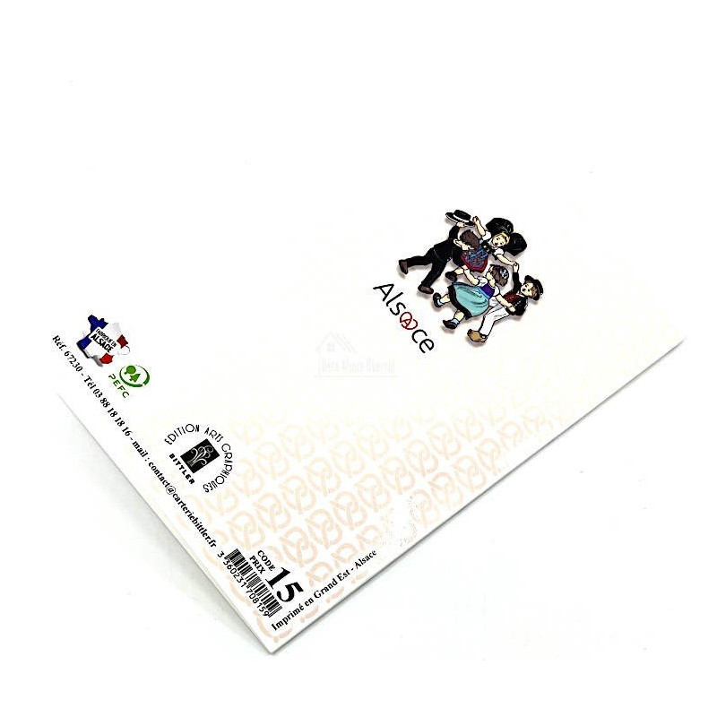 Silver Greeting Card Pansy of Alsace round of Children