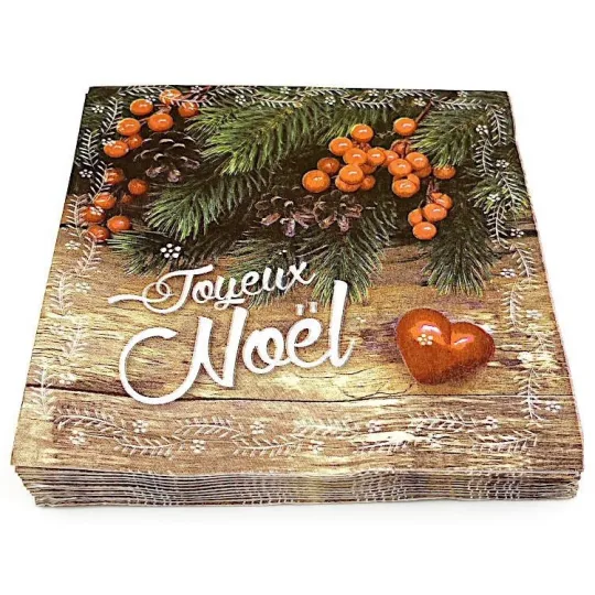 Set van 20 Servetten Tissue Frohe Weihnachten 3-laags