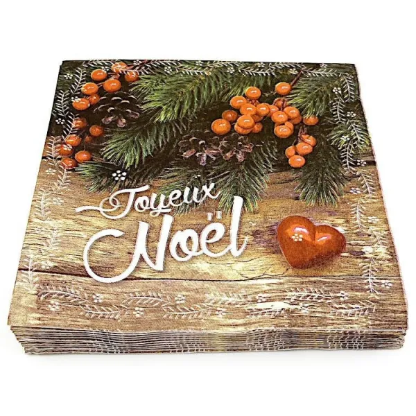 Packung mit 20 Servietten Frohe Weihnachten 3-lagig