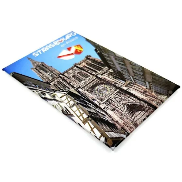 Dekorativer Magnet mit der Rosette der Kathedrale Notre-Dame de Strasbourg
