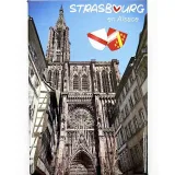 Dekorativer Magnet mit der Rosette der Kathedrale Notre-Dame de Strasbourg