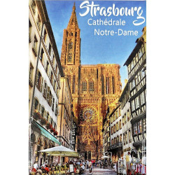 Magnet Décoratif Vue sur la Cathédrale Notre-Dame de Strasbourg