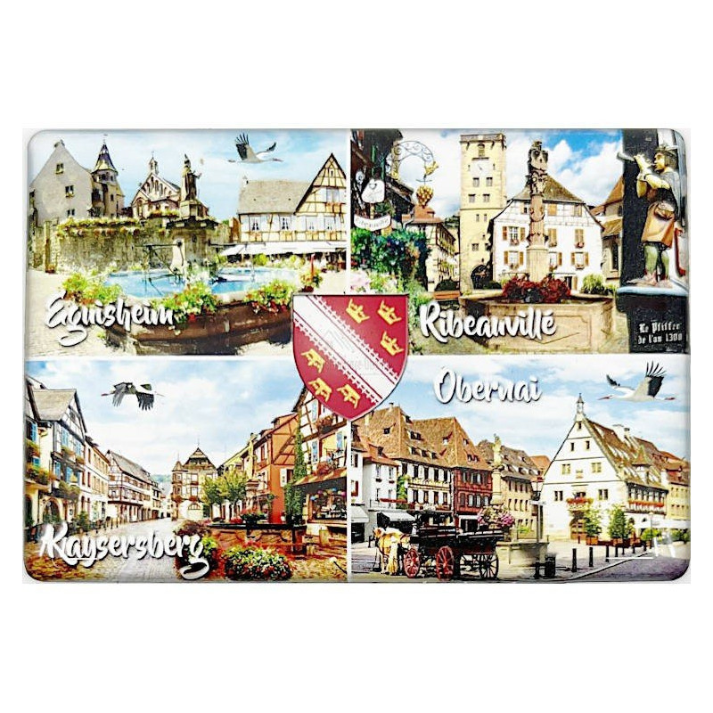 Magnet Décoratif multi-vue Villages d'Alsace