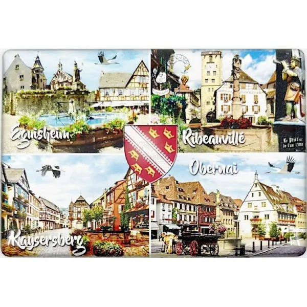 Magnet Décoratif multi-vue Villages d'Alsace