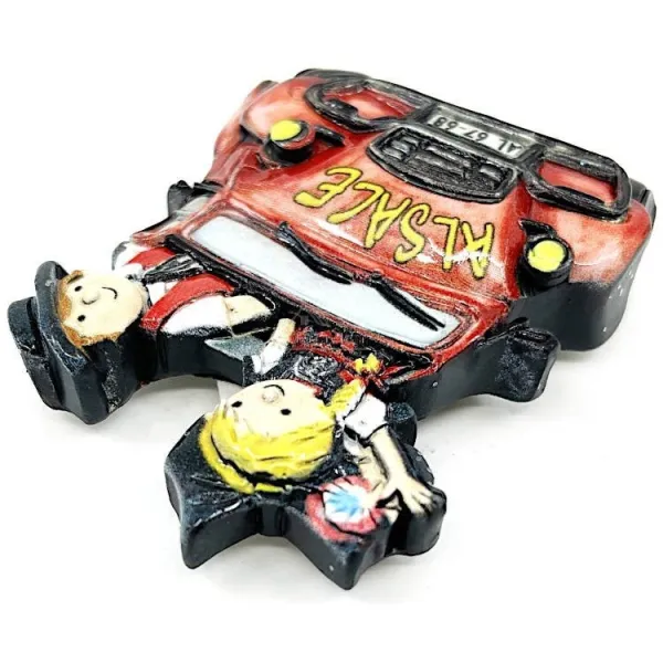 Magnet Décoratif Couple d’Alsacien en 2CV